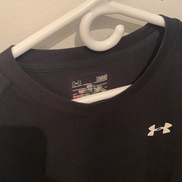 Stellar Under Armour Jet Black Heat Gear Ultra Soft/Warm Athletic Shirt SZ L 🔥 - Picture 4 of 6